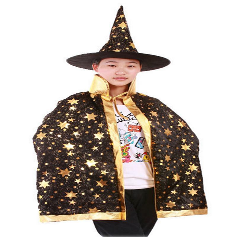 halloween party costume jubah penyihir +topi all size witch cloak