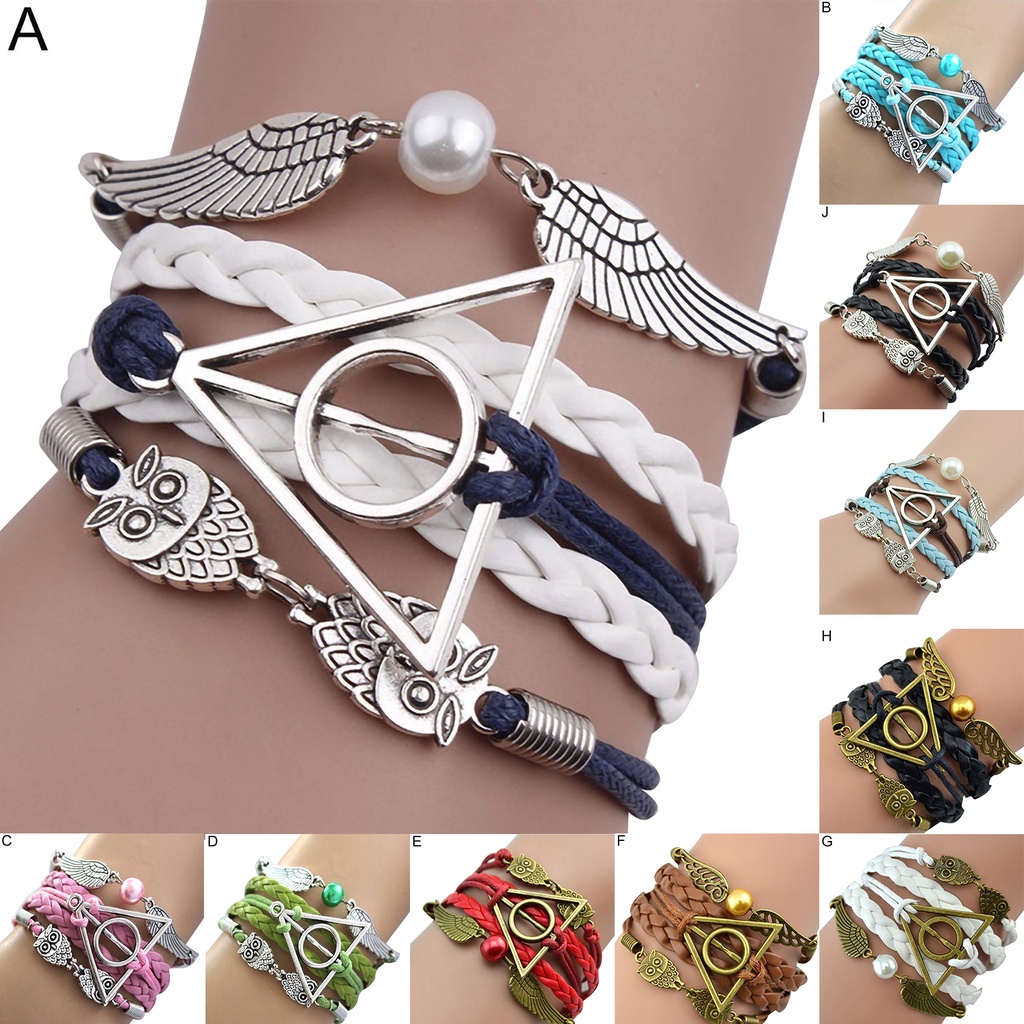 Hu Hu Hu Hu Hu Alat Bantu Pasang Kacamata♡ Gelang Multilayer Bahan Kulit Imitasi Dan Alloy Untuk Pesta