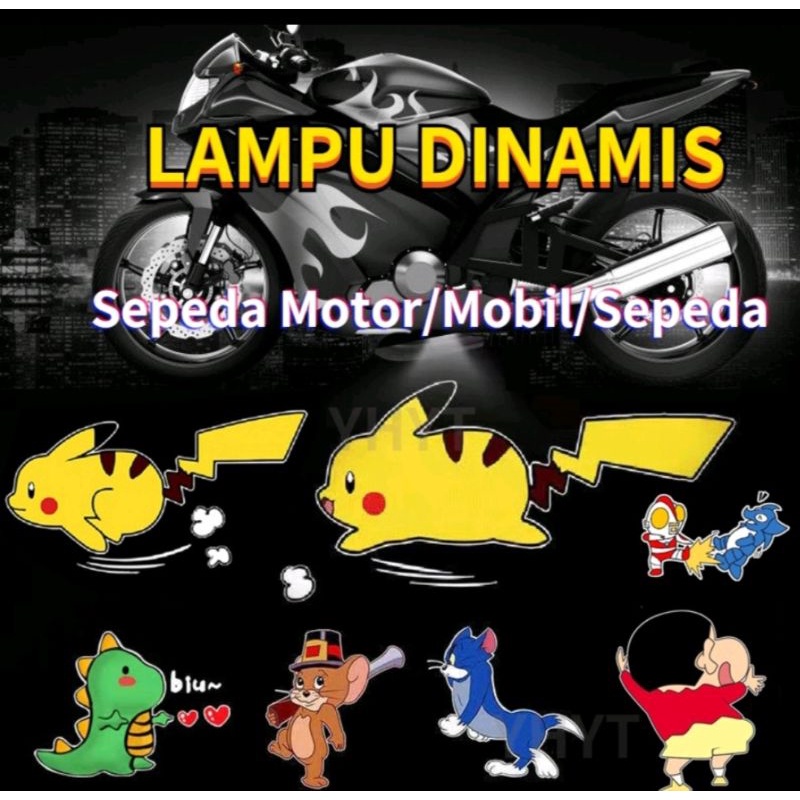 Lampu Red Logo Motor Listrik / Lampu Red Logo Pintu Mobil Laser / Projektor Wireless Otomatis Car Welcome Door / Kartun Dinamis