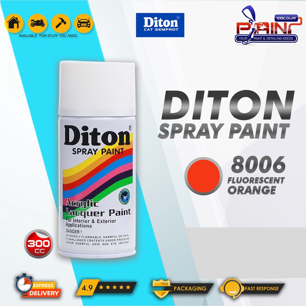 Diton Cat Semprot FLUORESCENT (Skotlet Stabilo) 8006 Orange