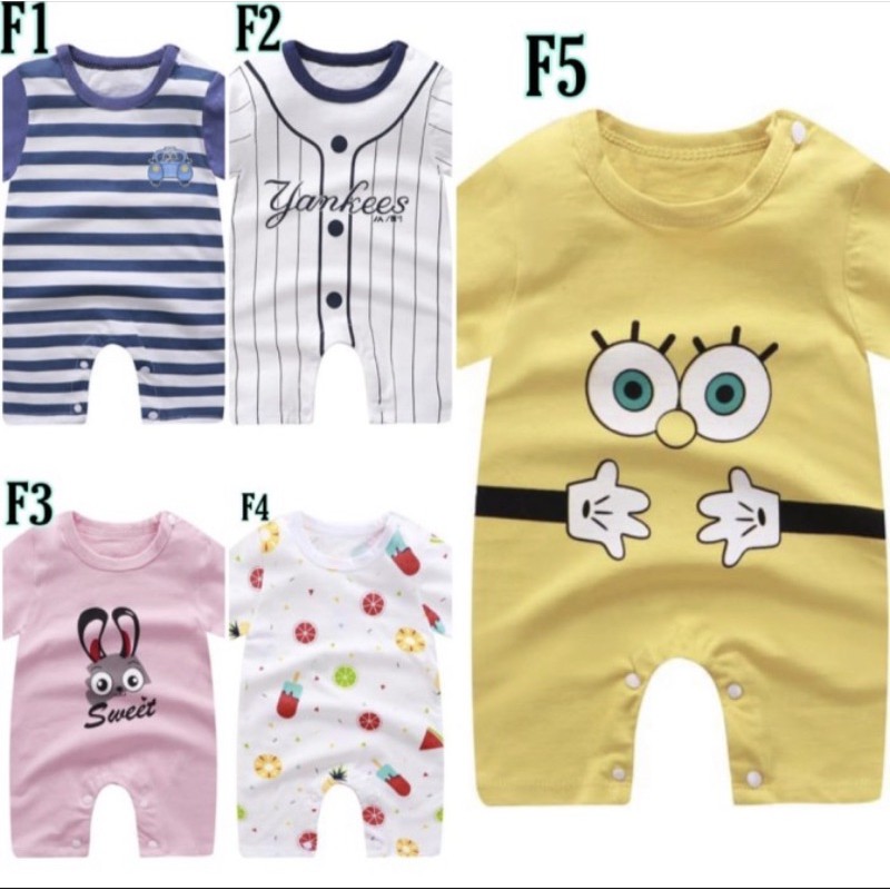 Pakaian Bayi Jumper Baju Impor Baby Laki-Laki Perempuan Jumpsuit Import 0-18bulan F1