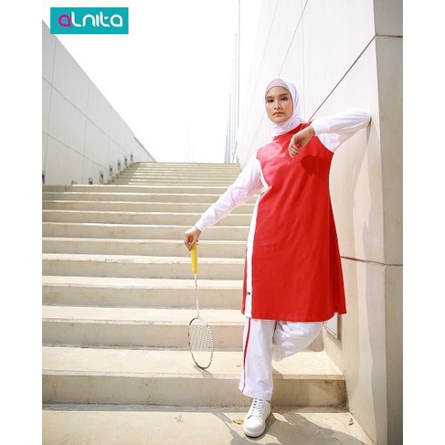SETELAN OLAHRAGA / ALNITA ASRI 016 / MERAH