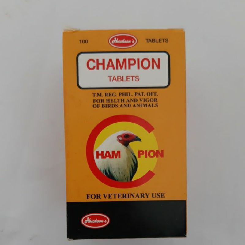 CHAMPION TABLETS 100 tablet Doping Ayam Aduan dan Obat Hewan Anjing Gila