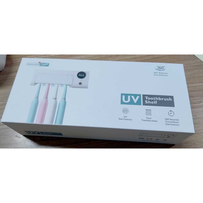 Rak Tempat Sikat Gigi UV Sterilizer Holder USB Rechargeable 1500mAh