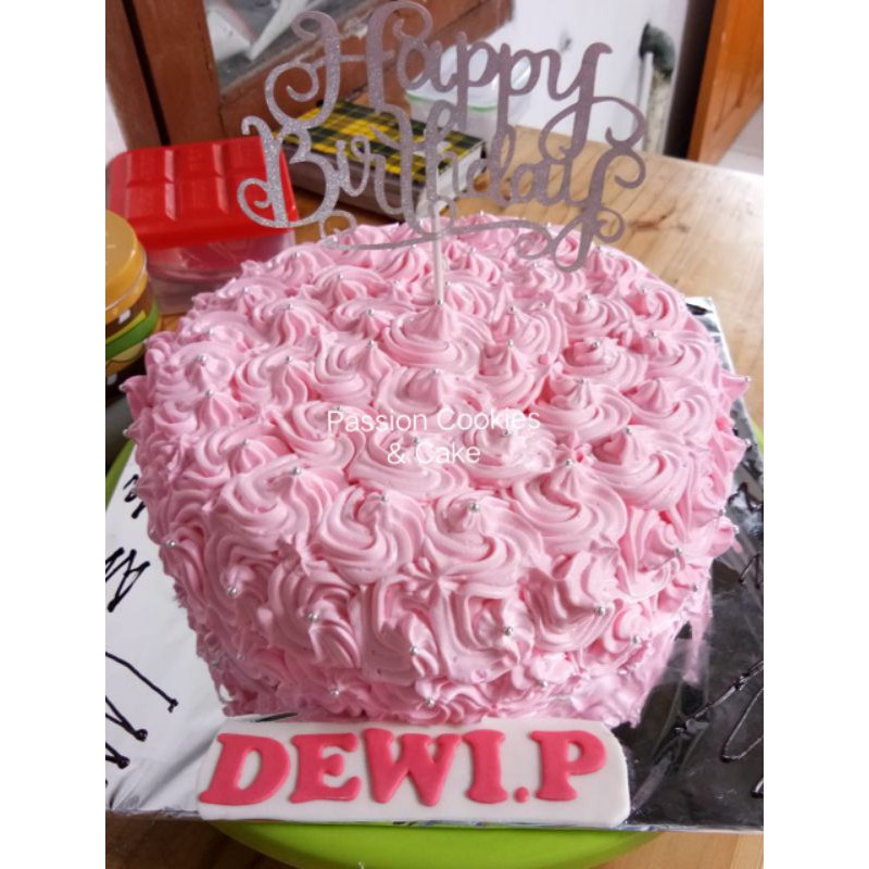 Kue Ulang Tahun Tema Bunga Pink Inside Lapis Surabaya Uk 20cm Shopee Indonesia