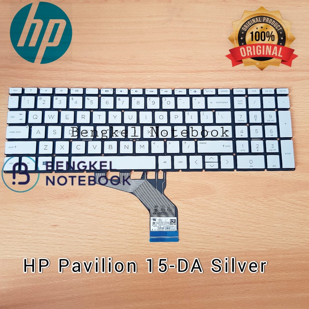 Keyboard HP Pavilion 15-DA 15-DB 15-DX 15-DR HP 250 G7 HP 255 G7 15-DF 15-CN 15-CW 15-CR 15-CS HP 255 G7 HP 256 G7 TPN-C135 TPN-C136 15-CX 15-CS 15-DK 15-DF 15-CR 15T-DA Silver