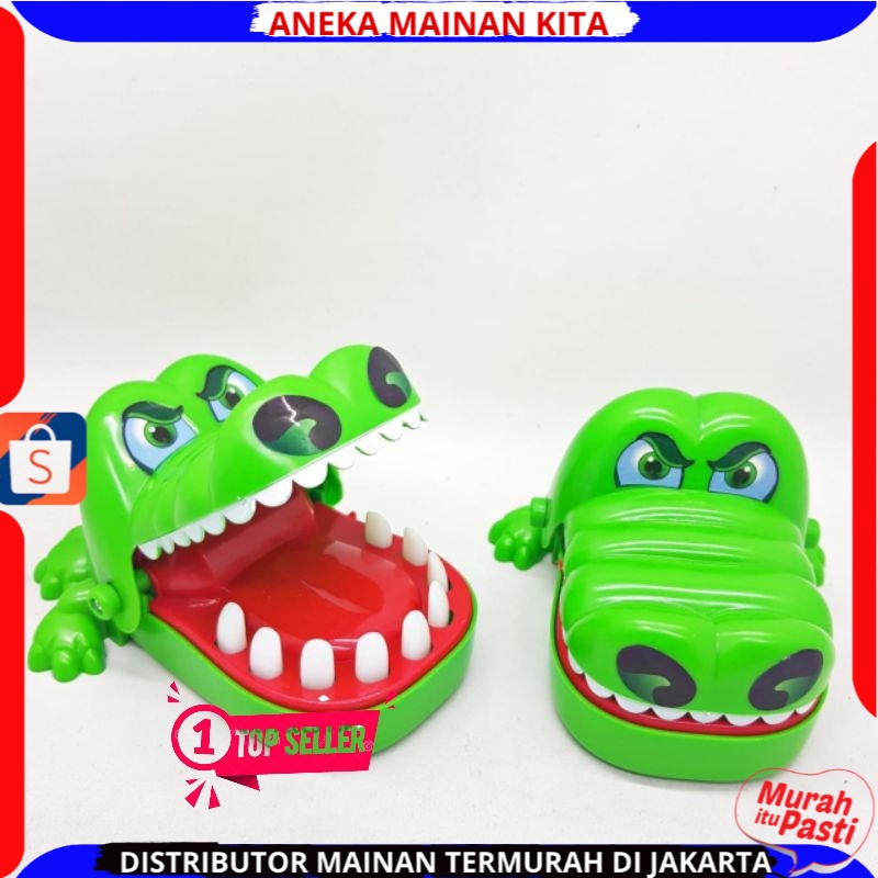 ( BISA COD ) PROMO Mainan Anak Crocodile Dentist / Mainan Buaya Gigit Jari Tricky Toy Crocodile Biting Toy Crocodile