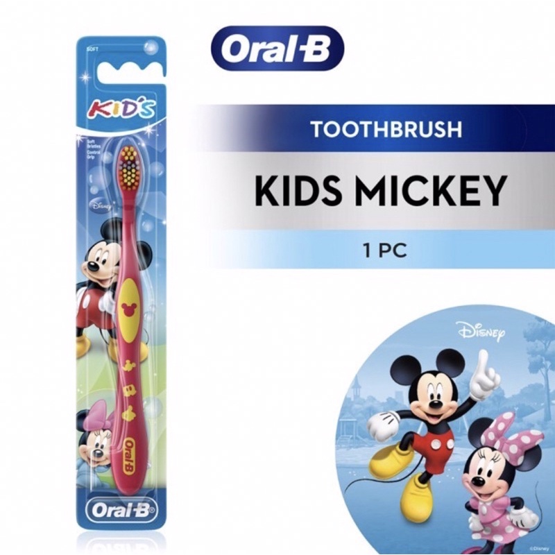 Oral B Tooth Brush Kids - OralB Sikat Gigi Anak (2-4th) Micky Merah