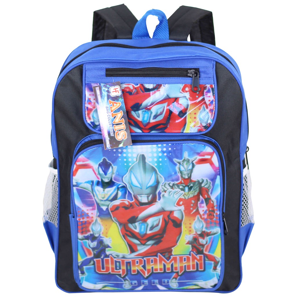 Ransel Sekolah Anak Keplek Ultramen Biru Keren Backpack TK Paud Souvenir Pesta Ultah Anak