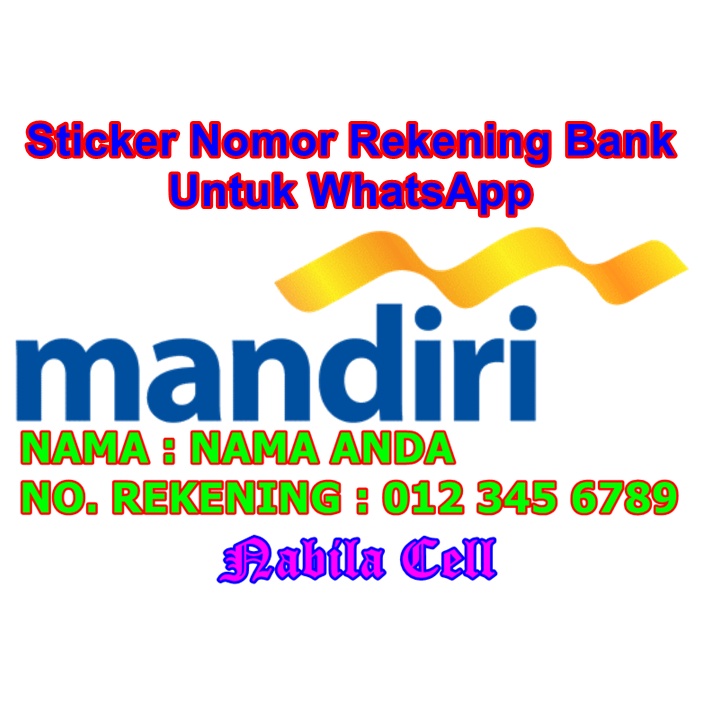 Sticker Rekening Bank Untuk WA [Bank Mandiri]