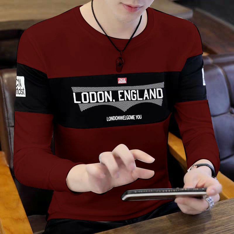 KAOS PRIA LENGAN PANJANG LODON ENGLAND BAJU PRIA LENGAN PANJANG BAHAN BABYTERRY SIZE M-L-XL