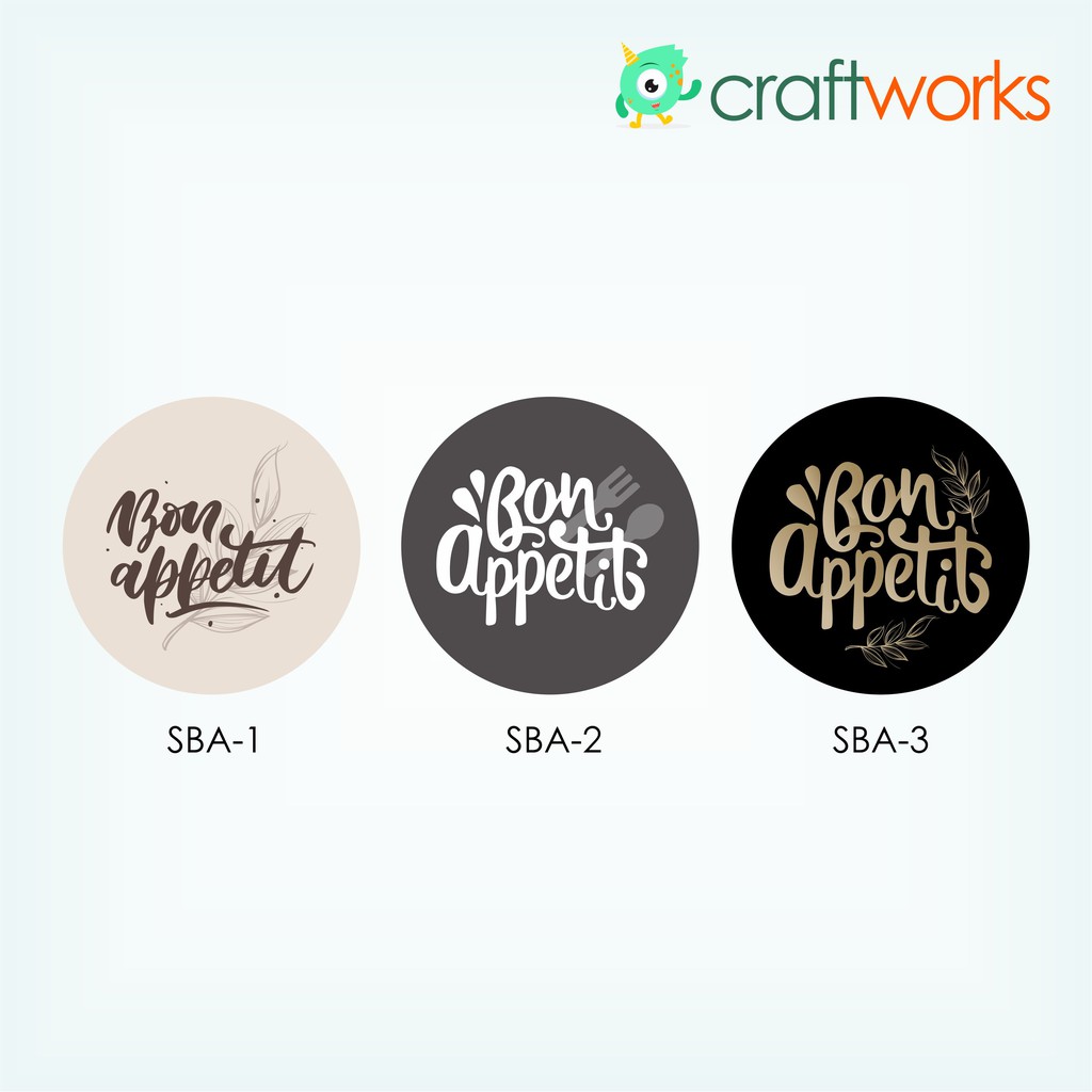 

LABEL STICKER BON APPETIT / SELAMAT MENIKMATI 100 PCS - 2 CM