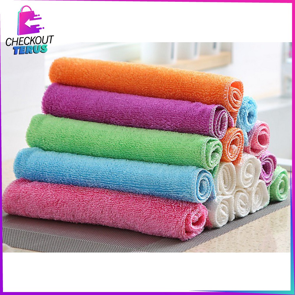 CT C100 Kain Lap Microfiber Kain Handuk Towel Kain Lap Dapur Serbaguna Kain Lap Piring Kain Lap Serbet