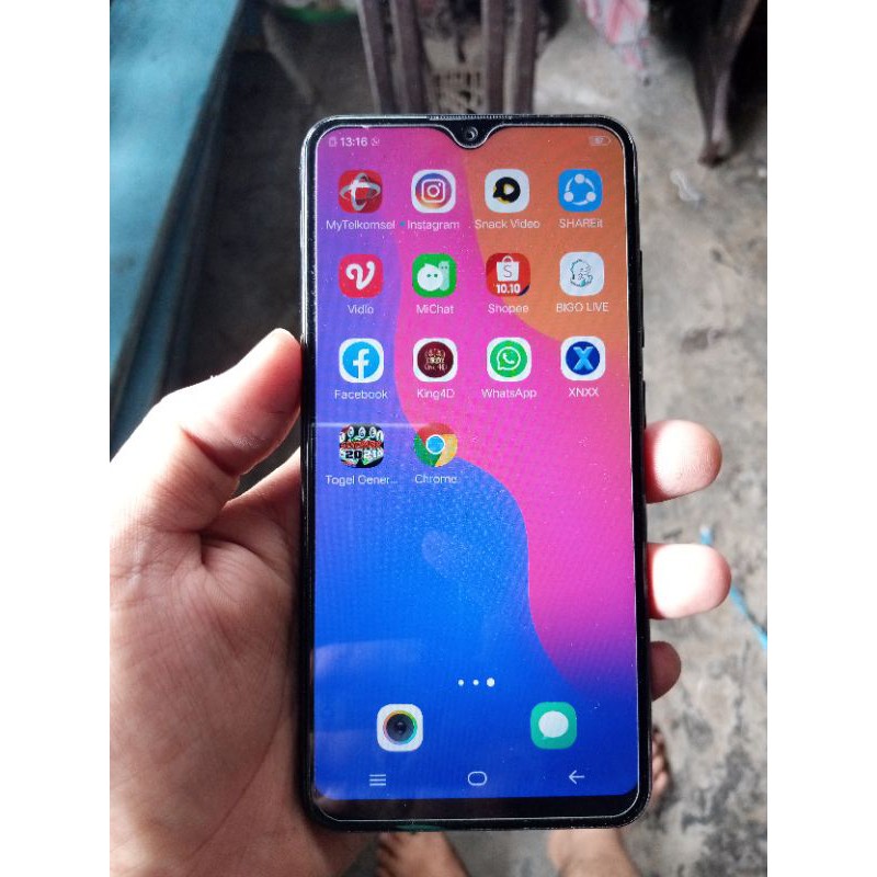 vivo y91c seken lengkap second ory mulus 97%