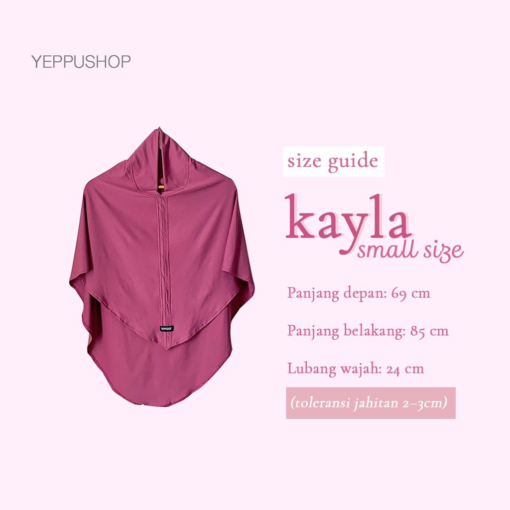 KAYLA INSTANT - Bergo hijab instan tanpa pet polos bahan jersey krezia by Yeppushop