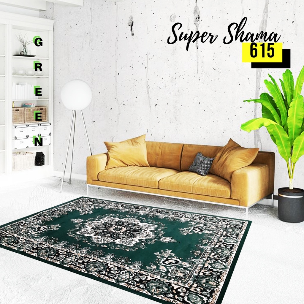 SUPER SHAMA Karpet Lantai 160 x 210 SS615 Green