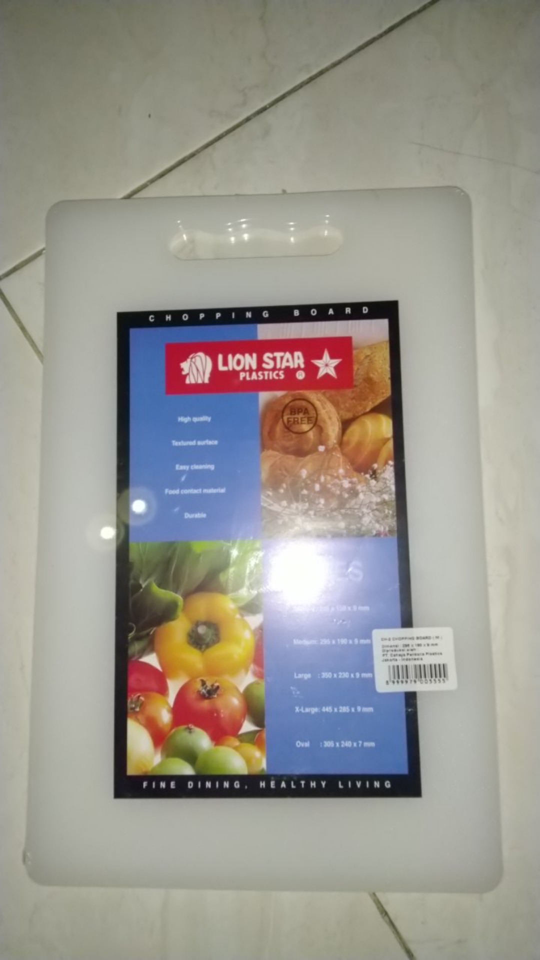 Talenan Plastik / Chopping Board Size M Ch-2 Lion Star