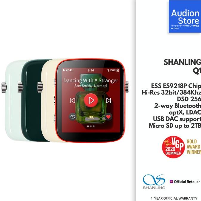 Shanling Q1 Retro-Style Hi-Fi Portable Digital Audio Player Bluetooth Termurah
