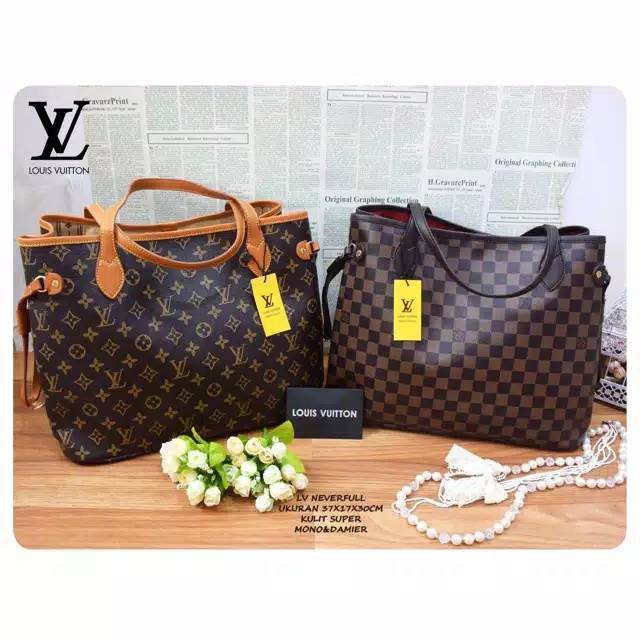 Neverfull Damier Kualitas Super tas batam import