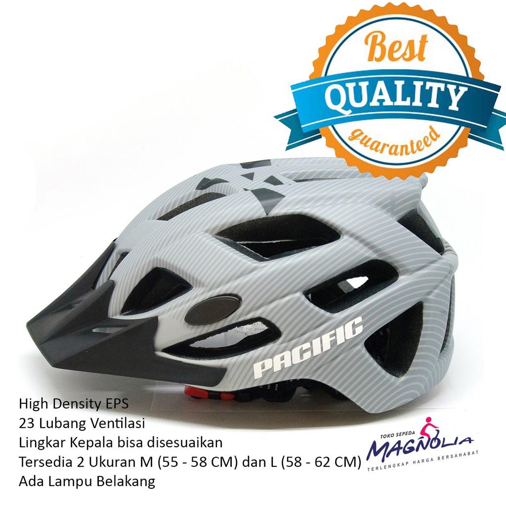 Helm Sepeda Gunung Helm Sepeda MTB Sepedah Anak Dewasa Dengan Lampu Belakang - Pacific