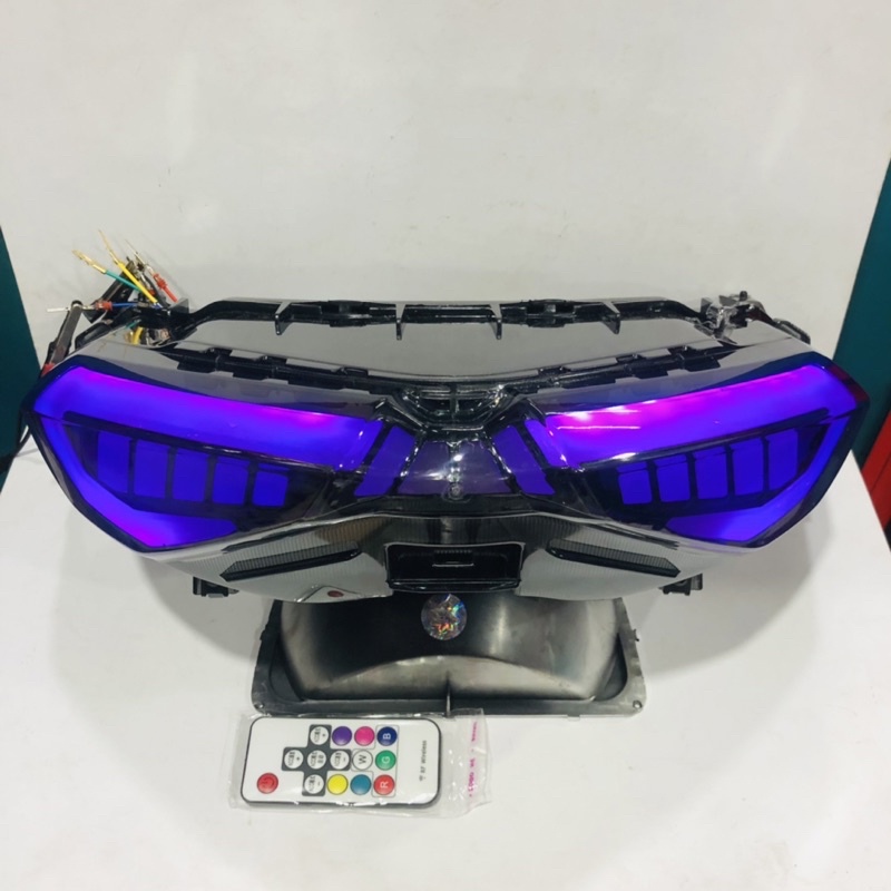 LAMPU BELAKANG STOP LAMP NMAX NEW 2020 2021 RGB REMOTE SEIN RUNNING