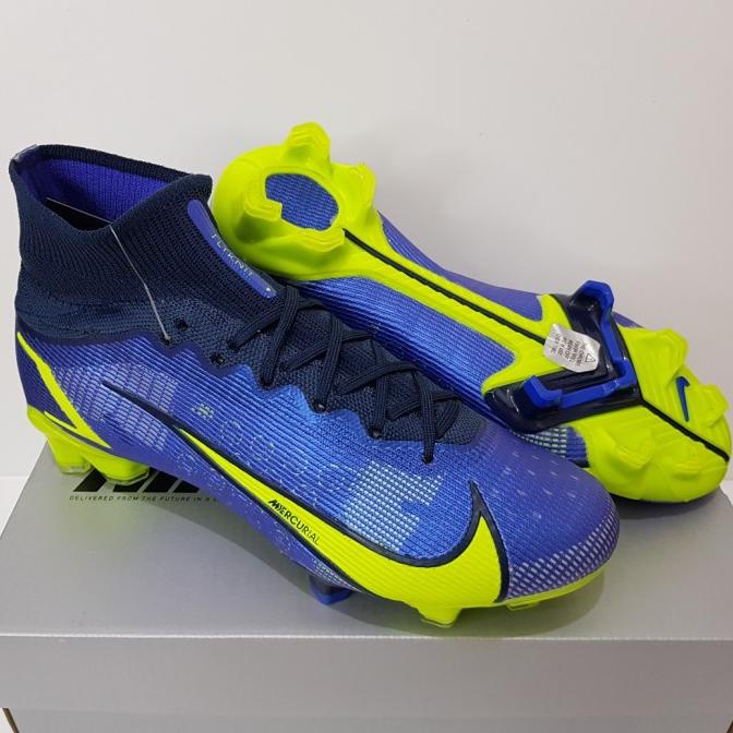 Sepatu Bola Nike Mercurial Superfly 8 Elite Sapphire Volt Blue Void Fg Fitriyenita