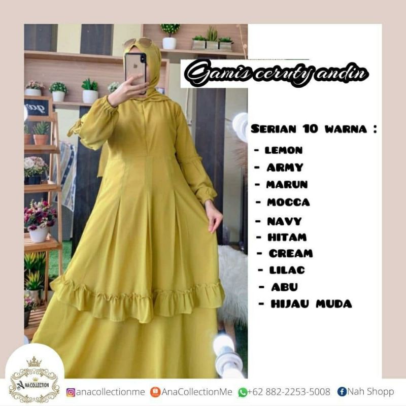 Gamis Ceruti Polos Andin