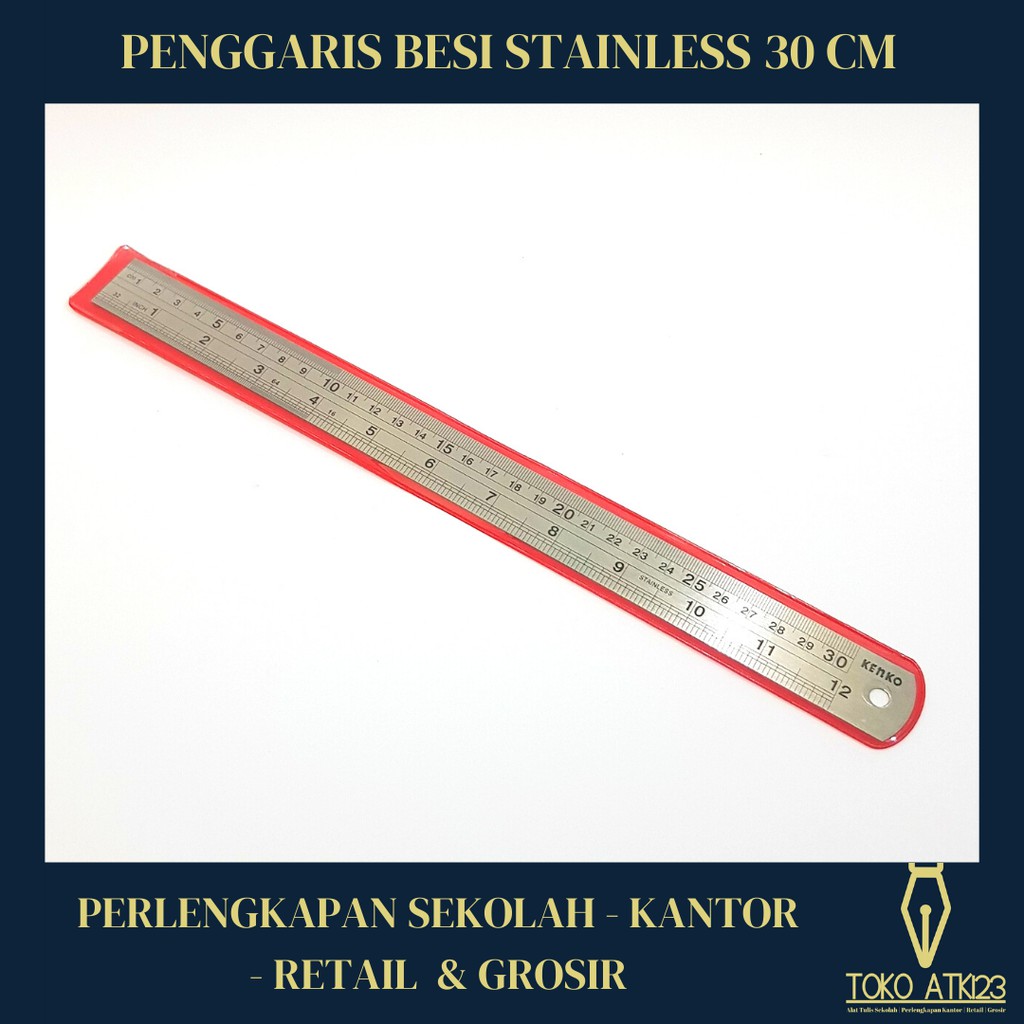 Penggaris Besi Stainless 30 cm