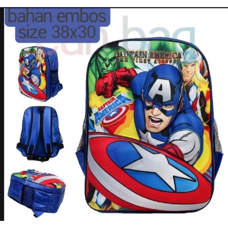 Tas Ransel EMBOS 3 DIMENSI / Tas Ransel Anak Laki-laki/Tas Sekolah Anak SD/Ransel karakter EMBOS