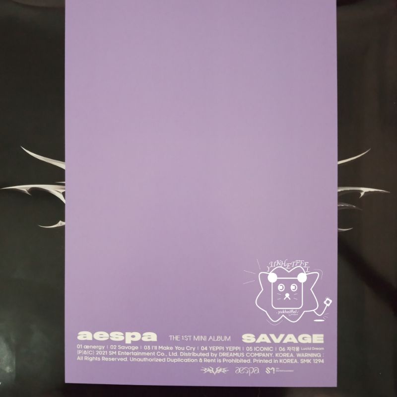 Postcard AESPA Savage Synk Dive Version Digipack