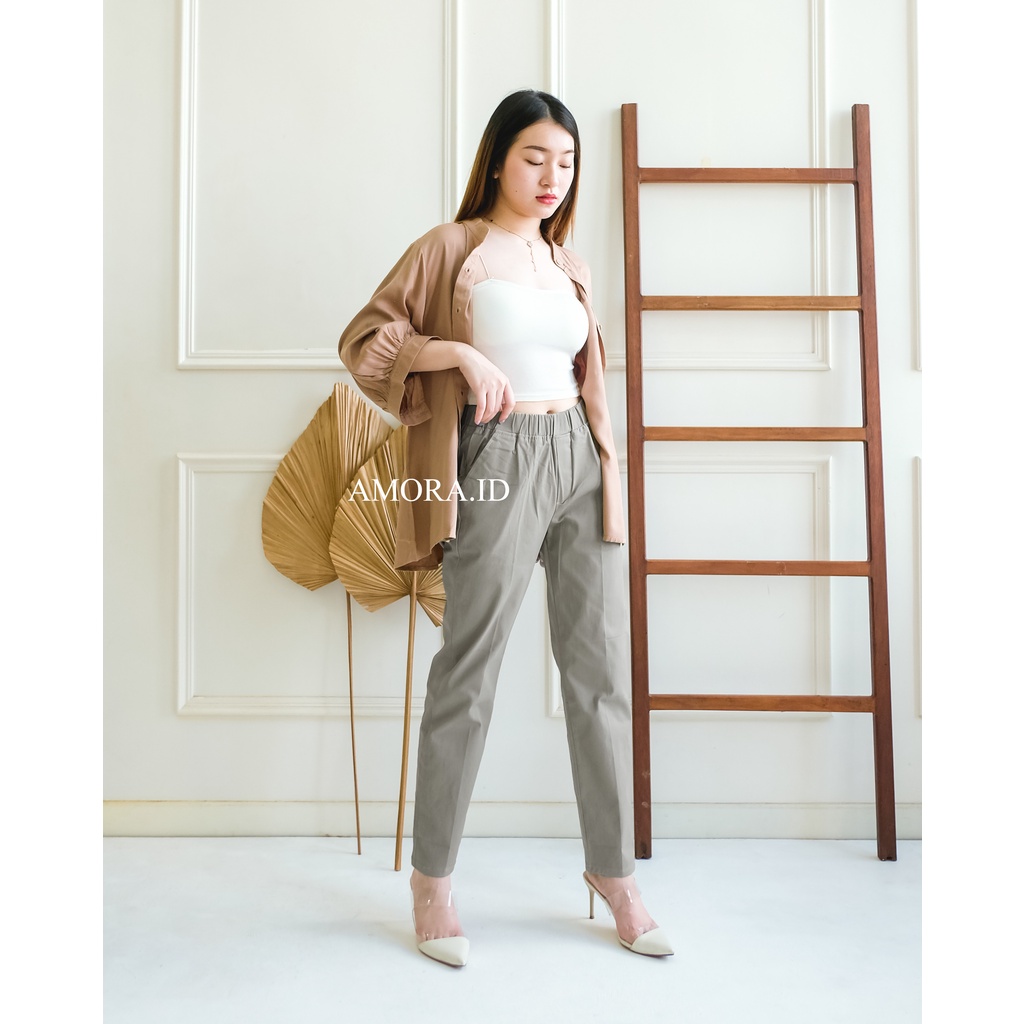 8L,6L,5L,4L,3L,2L,XLALLSIZE CELANA KERJA KANTOR MODEL LEGGING KARET FULL / CELANA WANITA BIGSIZE / JUMBO
