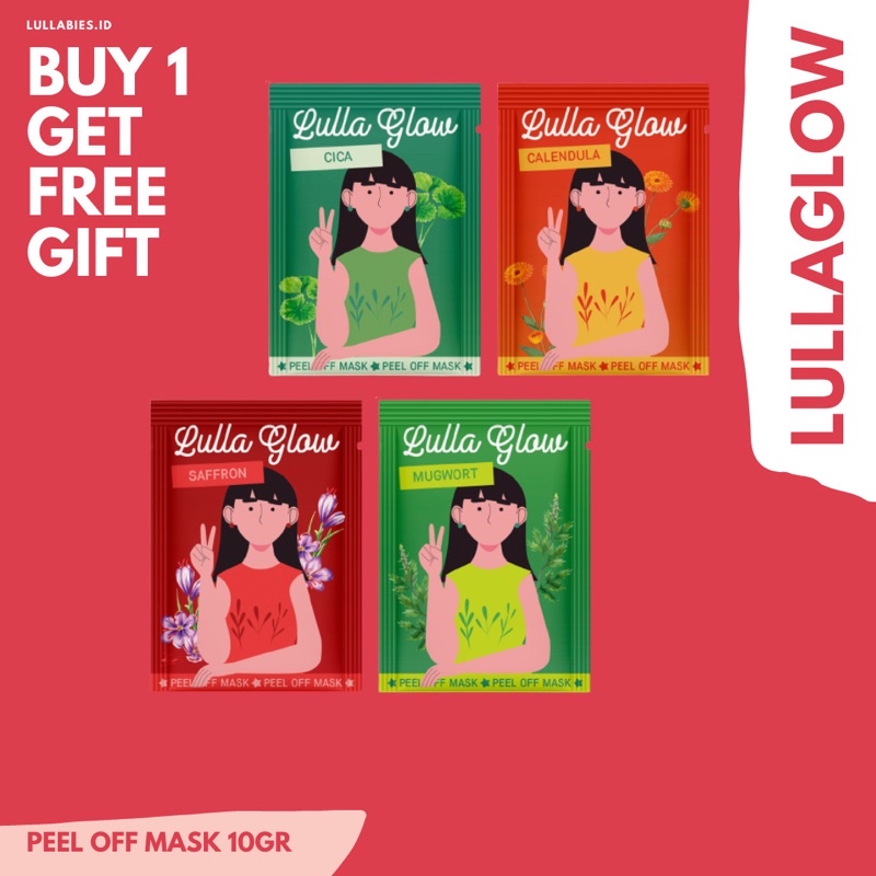 LullaGlow Peel Off Petal Mask - Masker Peel Off Mugwort Cica Saffron Calendula 10gr