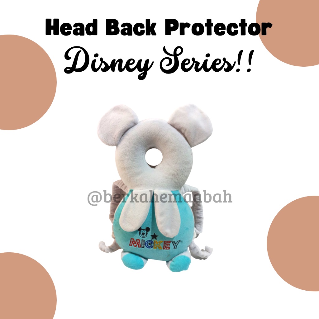 ( FREE STRAP ) Bantal Pelindung Kepala Bayi Disney Mickey Wing | Head Neck Pillow Pad | Pelindung Kepala Bayi