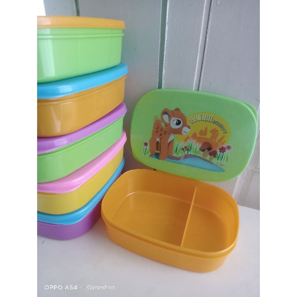 kotak makan anak lunchbox calista wadah bekal anak 2 sekat souvenir tepak makan murah