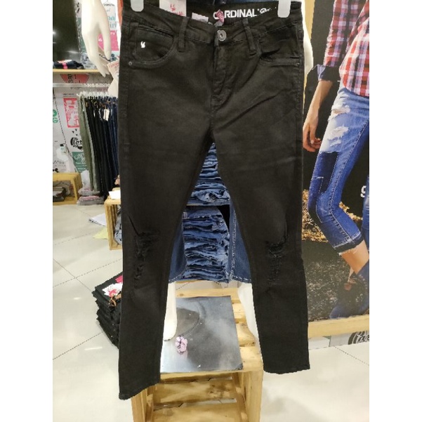 Celana cewek model highwaist Cardinal girl original , Celana jeans Sobek Cardinal girl