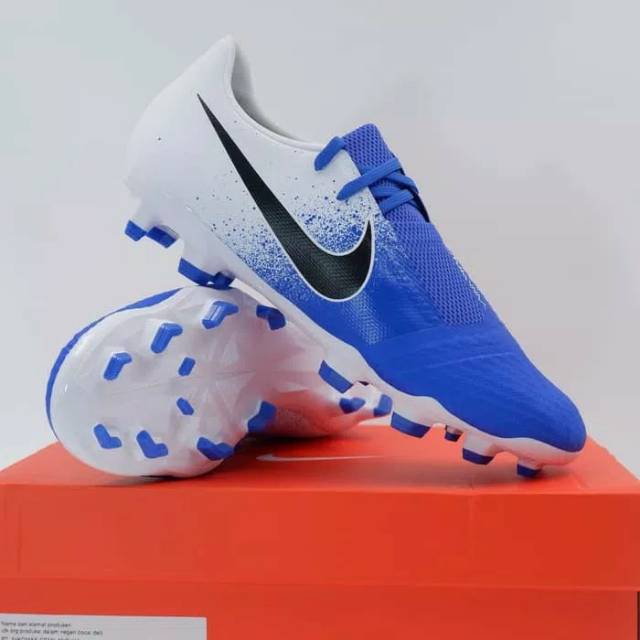 new  sepatu bola nike phantom venom academy fg white blue ao0566 104 ori