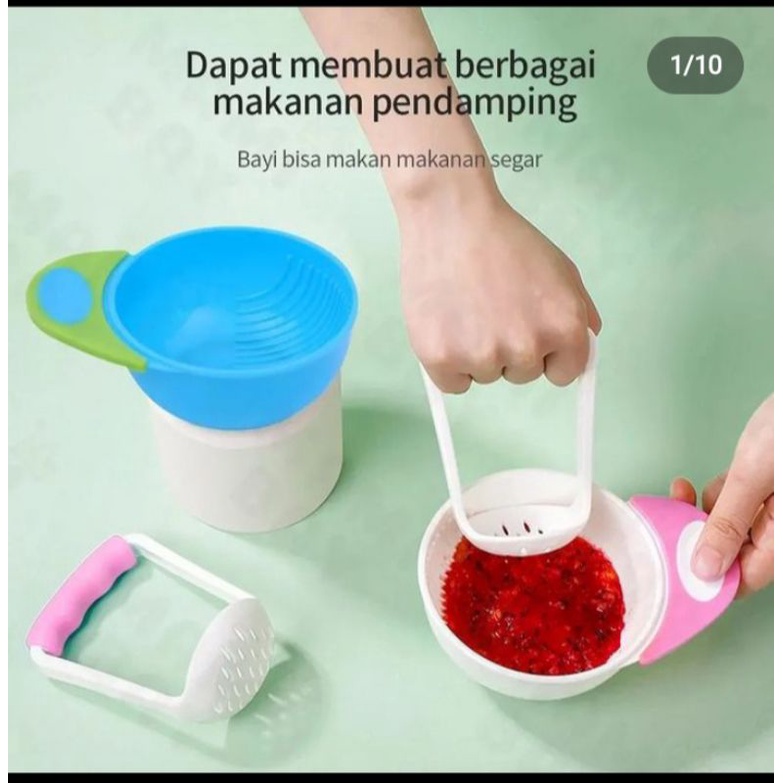 [rumahbayipdg] Masher bowl 2in1 grinding food maker alat Mpasi bayi mangkok bayi