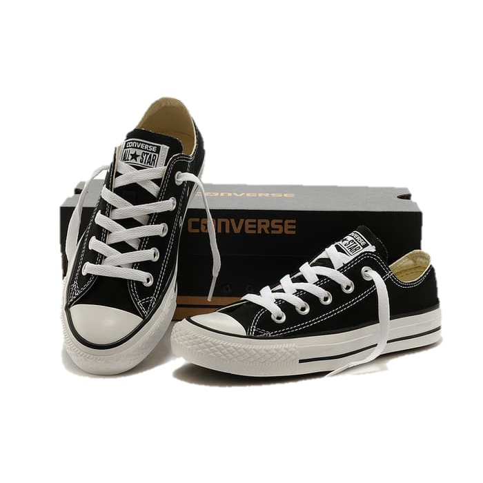 Sepatu Converse019 Sepatu Sekolah / Sepatu Kuliah All Star Sepatu Kerja Kets Pria Wanita Sneakers Casual Sepatu Sekolah Warna Hitam + box Terbaru - Dtriaolshop