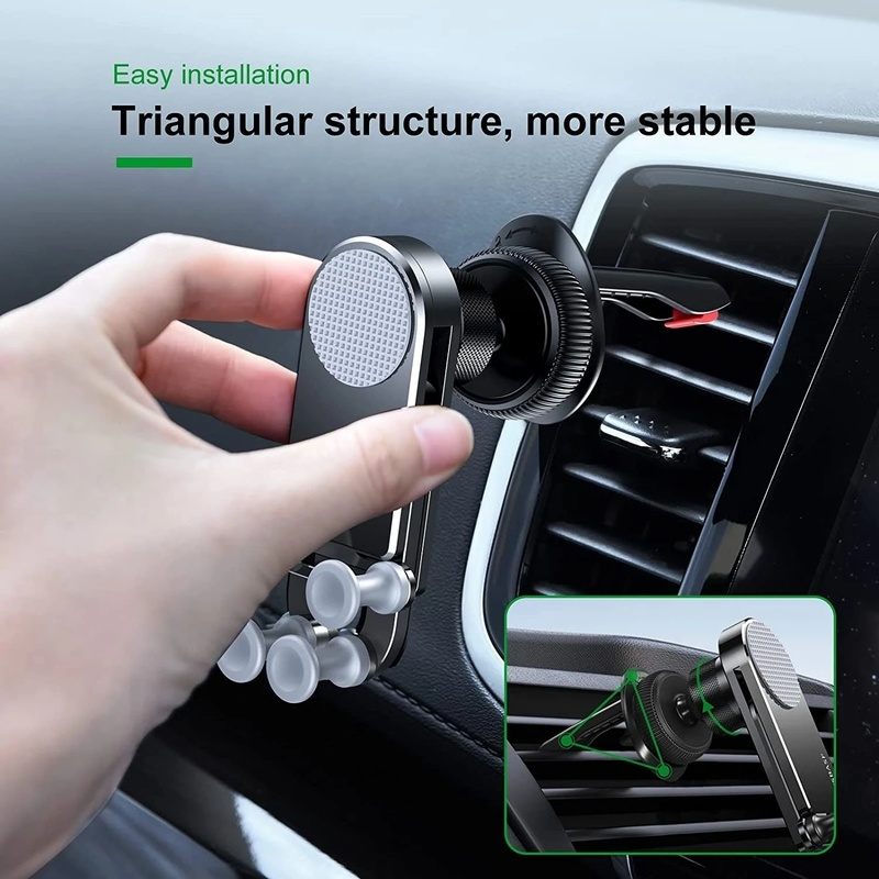 360 ° Braket Stand Holder Smartphone Mount Ac Mobil Bisa Dilipat / Diputar Adjustable