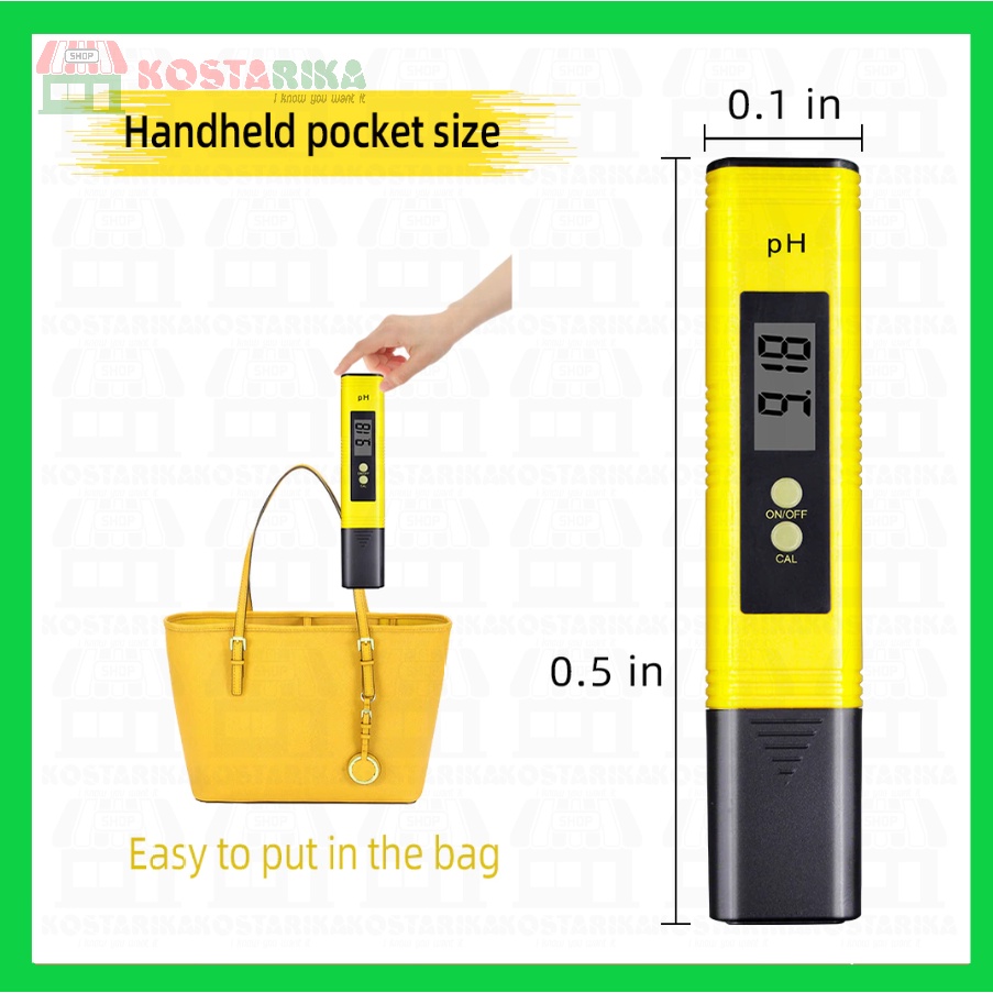 KOSTARIKA Ph Meter Alat Ukur Air Hidroponik Ph Meter Digital Ph Air Digital Ph