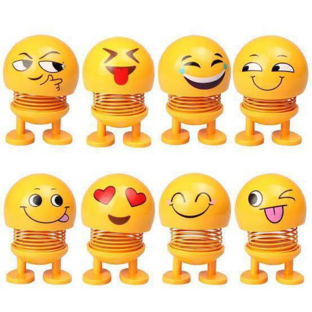 boneka springdoll emoji pajangan motor dan mobil boneka goyang goyang pajangan mobil dan motor