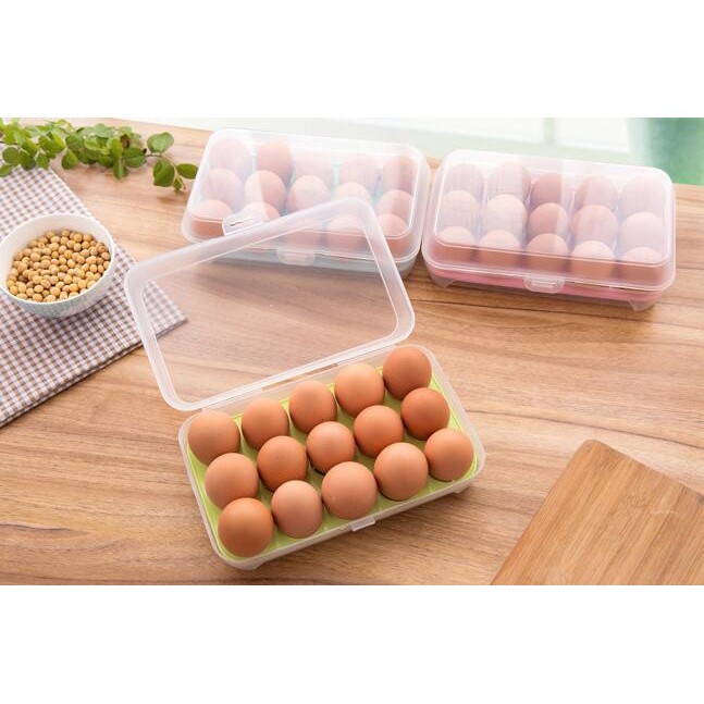 NEW Box Telur 15 Sekat Egg organizer rapi dan tidak mudah pecah