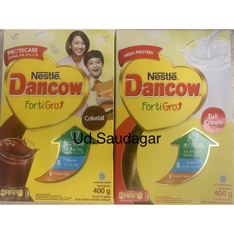 Nestle Dancow Fortigro Coklat | Full Cream 400gr Susu Pertumbuhan Anak Usia 4-12tahun