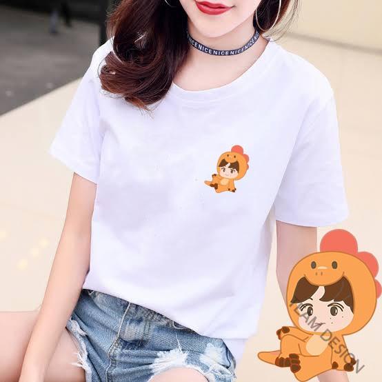 YOURSTYLE1119 - KAOS KARAKTER ORANGE REX DINO BAJU KAOS WANITA DISTRO UNISEX OVERSIZE JUMBO KEKINIAN