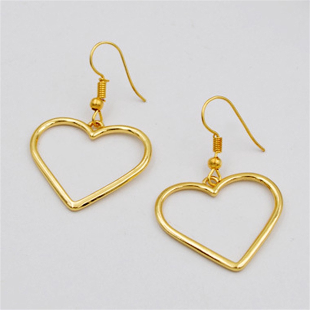 Hu Hu Hu Hu Hu Alat Bantu Pasang Kacamata♡ 1 Pasang Anting Kait Gantung Wanita Bentuk Hati Hollow Untuk Pesta Pernikahan