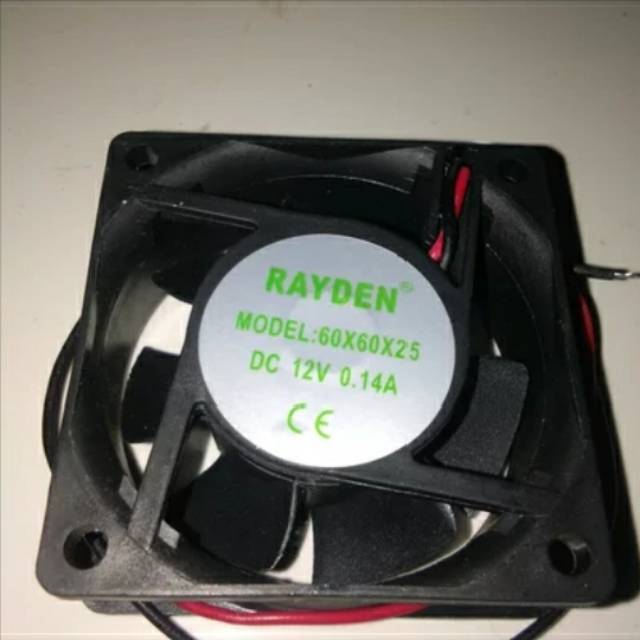 Fan Kipas DC 12V 0.14A Ukuran 6 X 6 cm