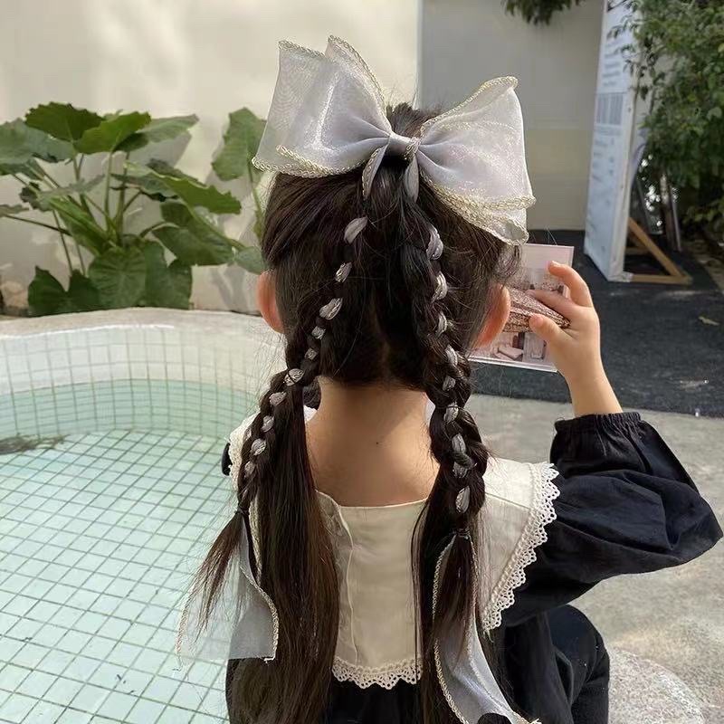 Jepit Pita Ikat Rambut Anak Perempuan Cewek Balita Kids Korea Lucu Aksesoris Anak Perempuan Model Pita Kepang Wig Anak Long Pony