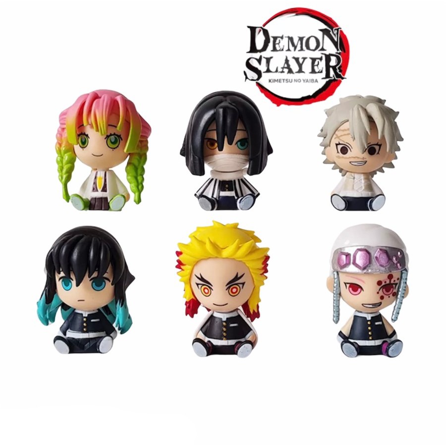 SET ACTION FIGURE KIMETSU NO YAIBA DEMON SLAYER CHIBI VERSION