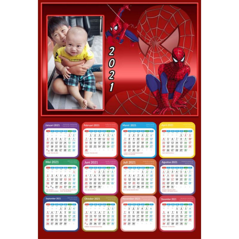 

Kalender Dinding Karakter Foto Custom 2022