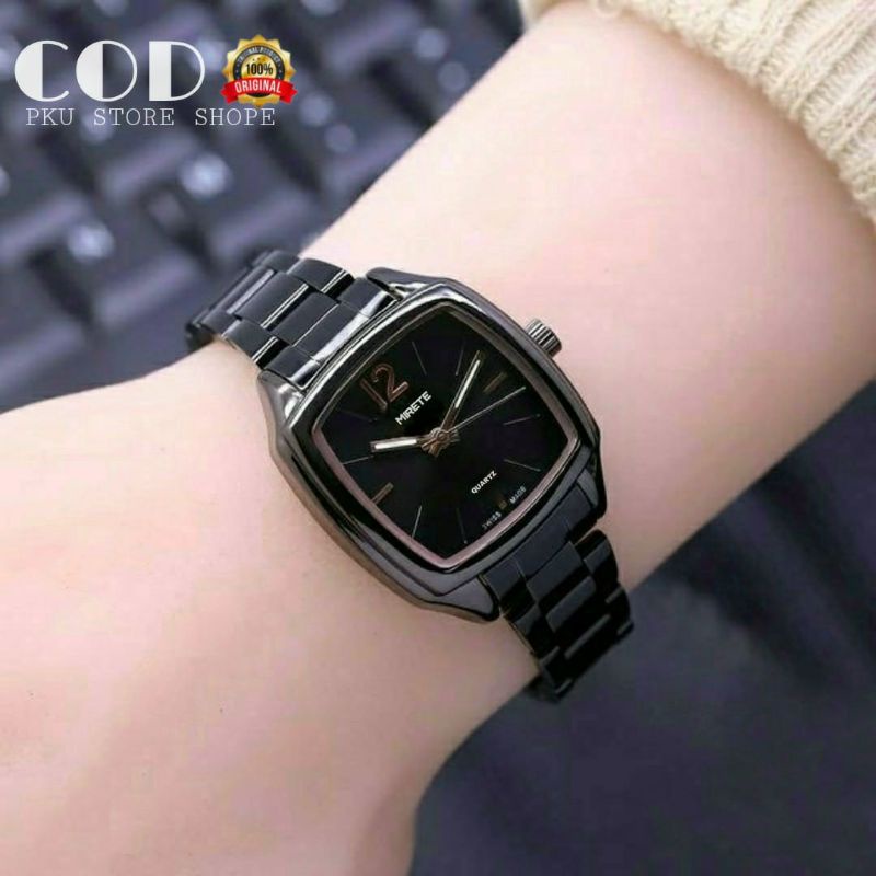 JAM TANGAN IMPORT WANITA/CEWEK FREE BATRAI RANTAI STAINLIS STEL JAM TANGAN KASUAL wanita model oval terbaru jam tangan wanita/cewek terlaris jam tangan wanita murah cod bayar di tempat jam tangan wanita sporty mirete original